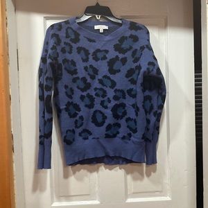 Blue leopard sweater